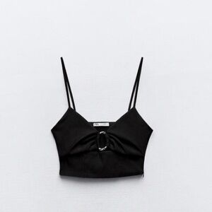 Zara Cur Out Detail Crop Top
